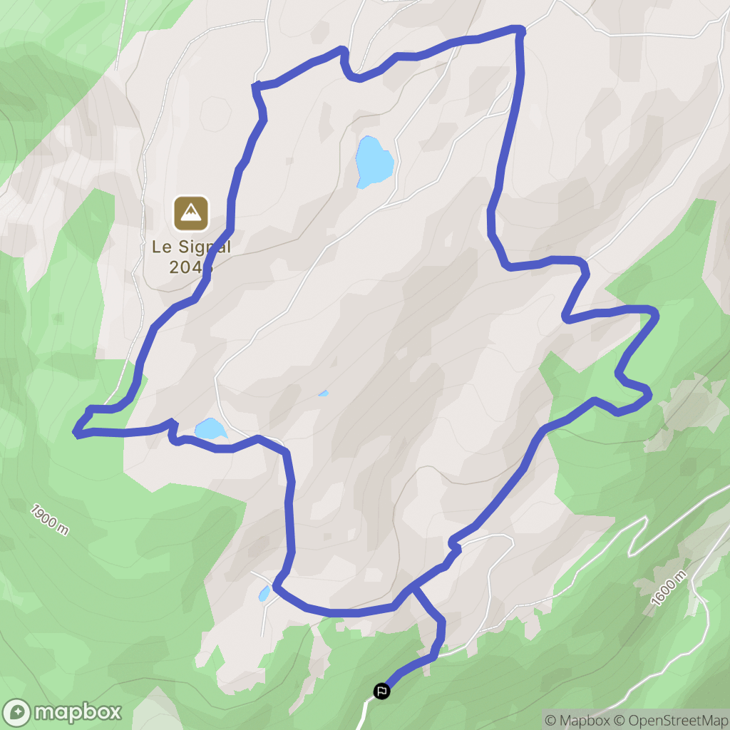 Hautecour : carte du parcours de randonnée - France