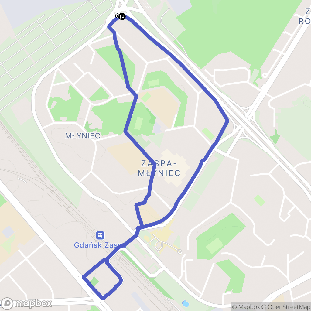 Gdańsk: mapa trasy - Poland