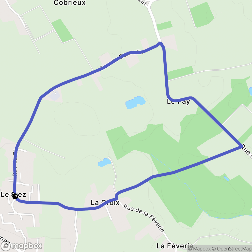 Genech : carte du parcours de randonnée - France