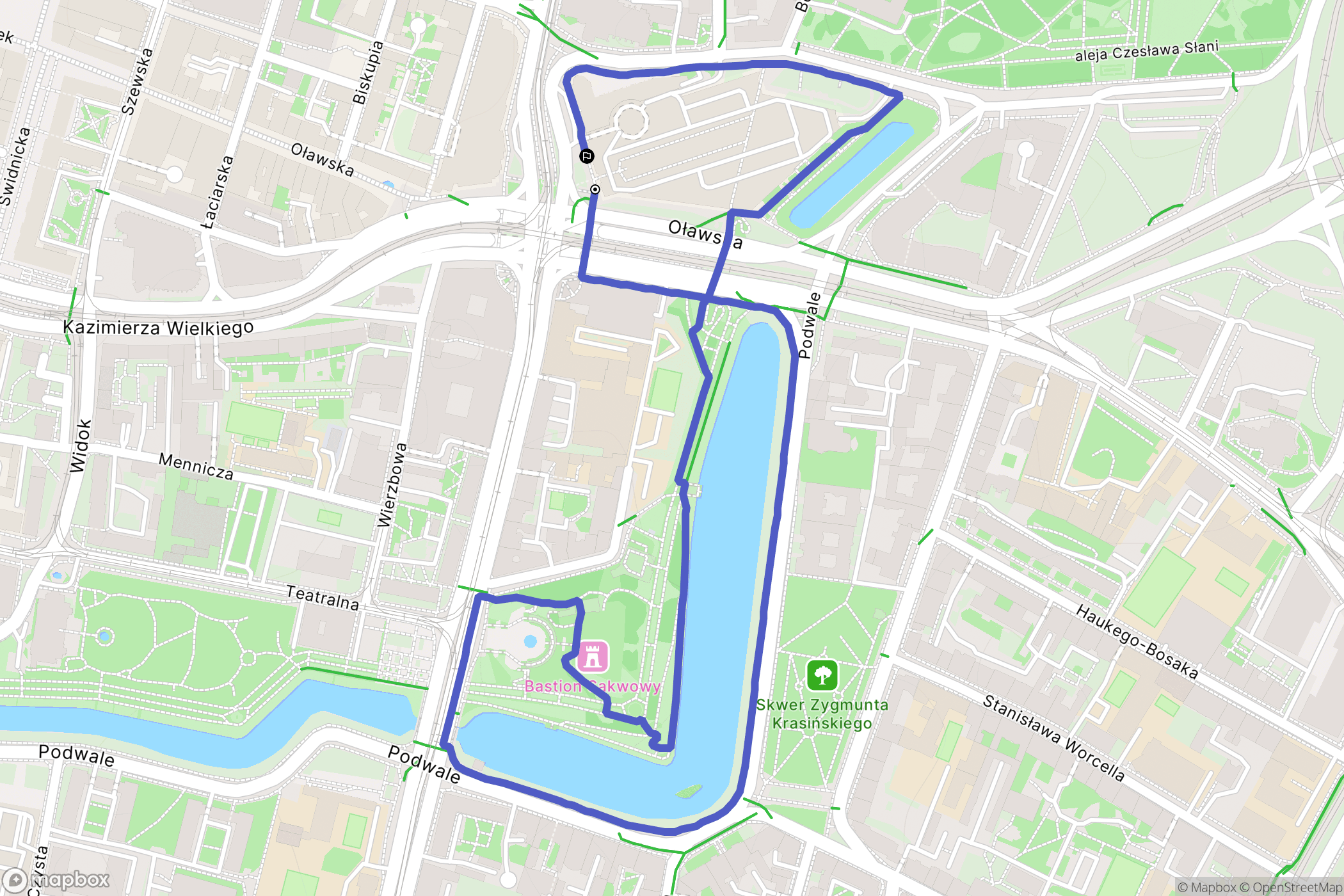Wrocław: mapa trasy - Poland