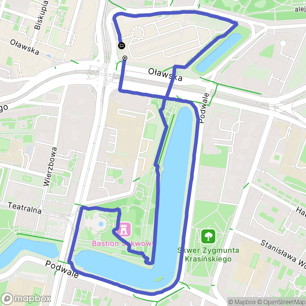 Wrocław: mapa trasy - Poland