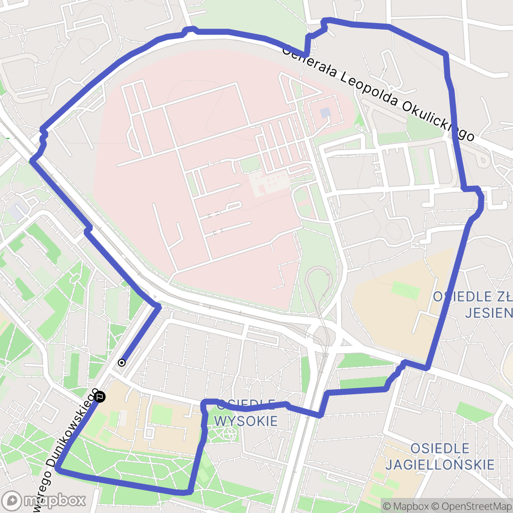 Kraków: mapa trasy - Poland