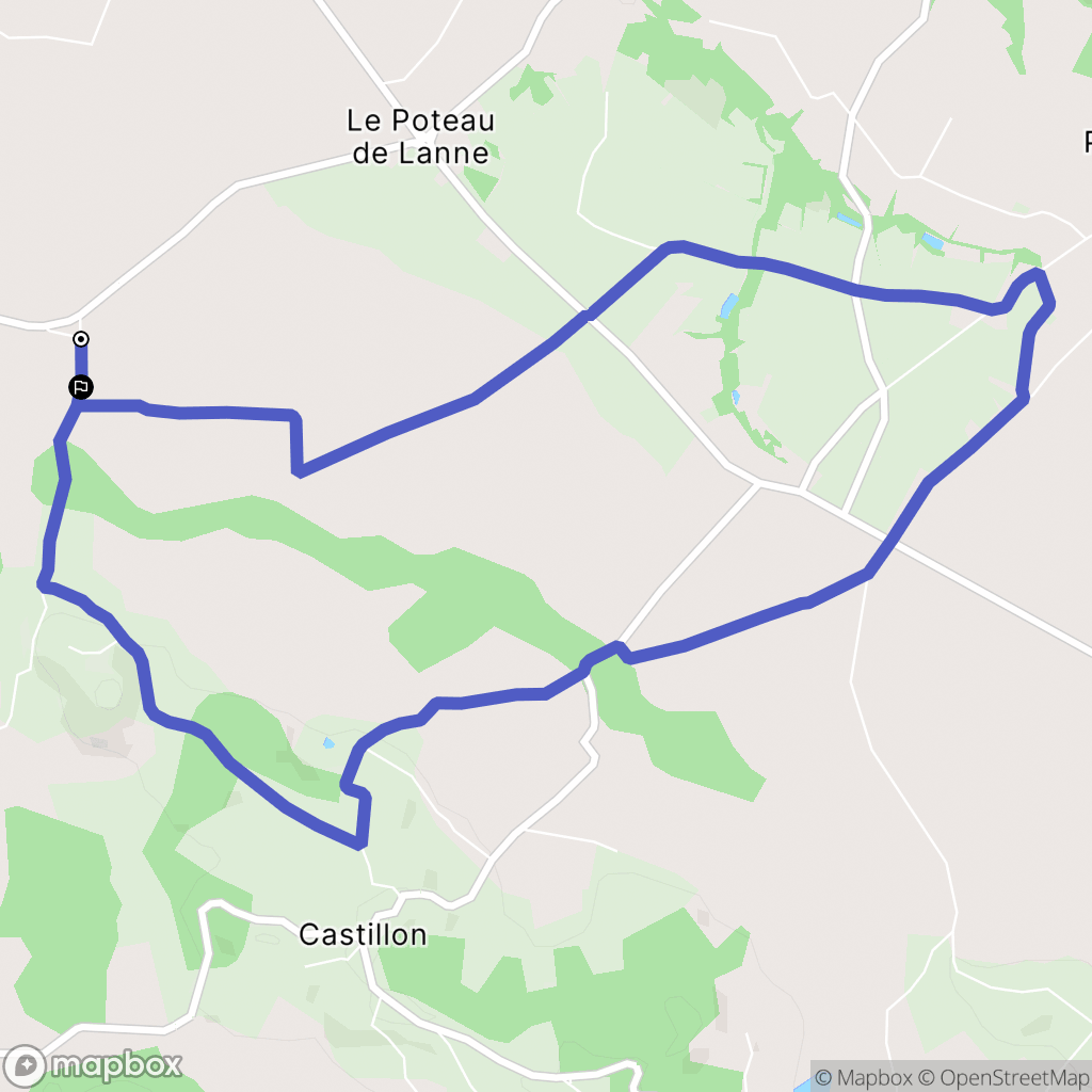 Arthez-de-Béarn : carte du parcours de randonnée - France