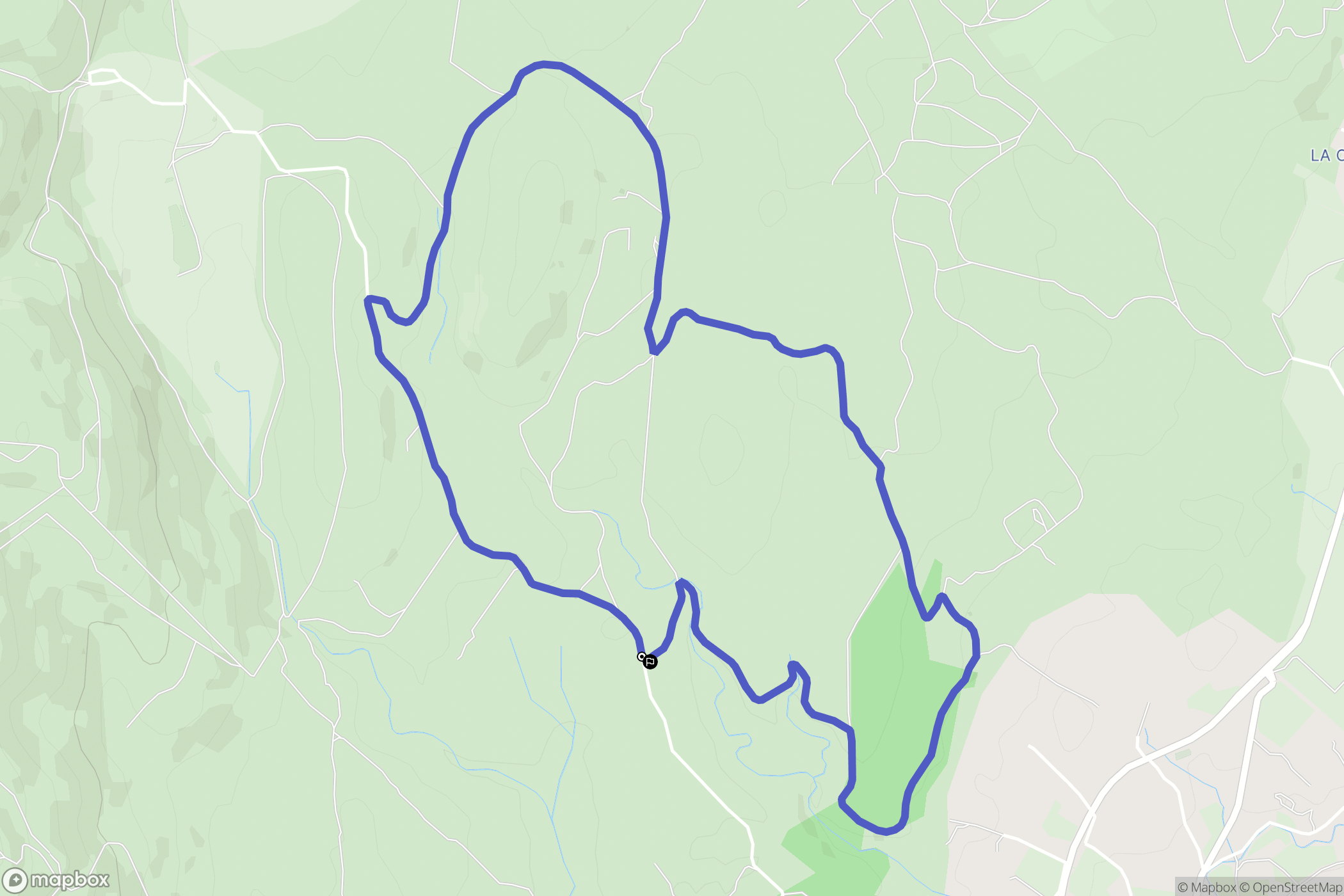 Montbazin : carte du parcours de randonnée - France