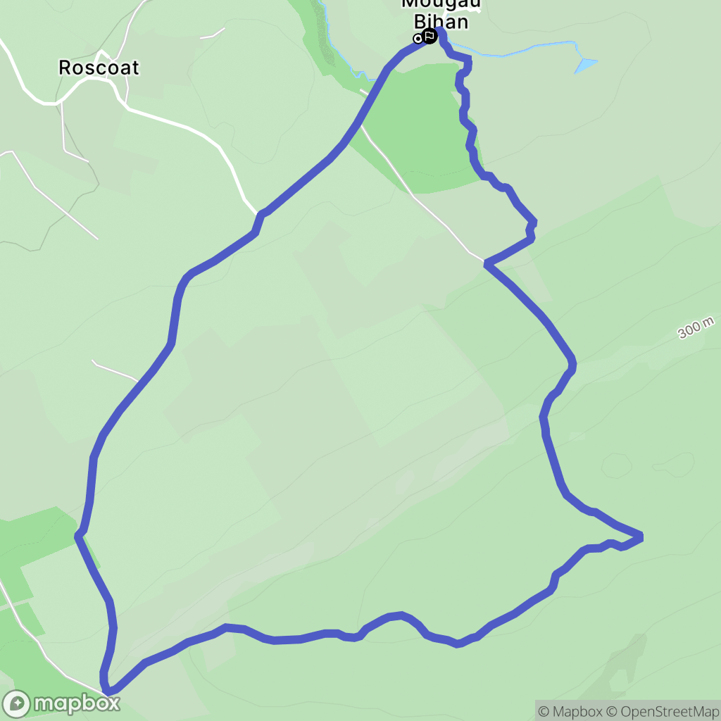 Commana : carte du parcours de randonnée - France