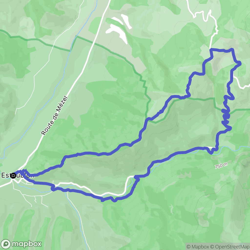 Estoublon : carte du parcours de randonnée - France