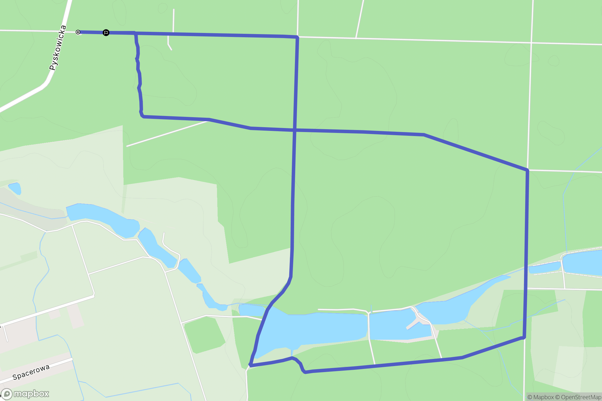 Połomia: mapa trasy - Poland