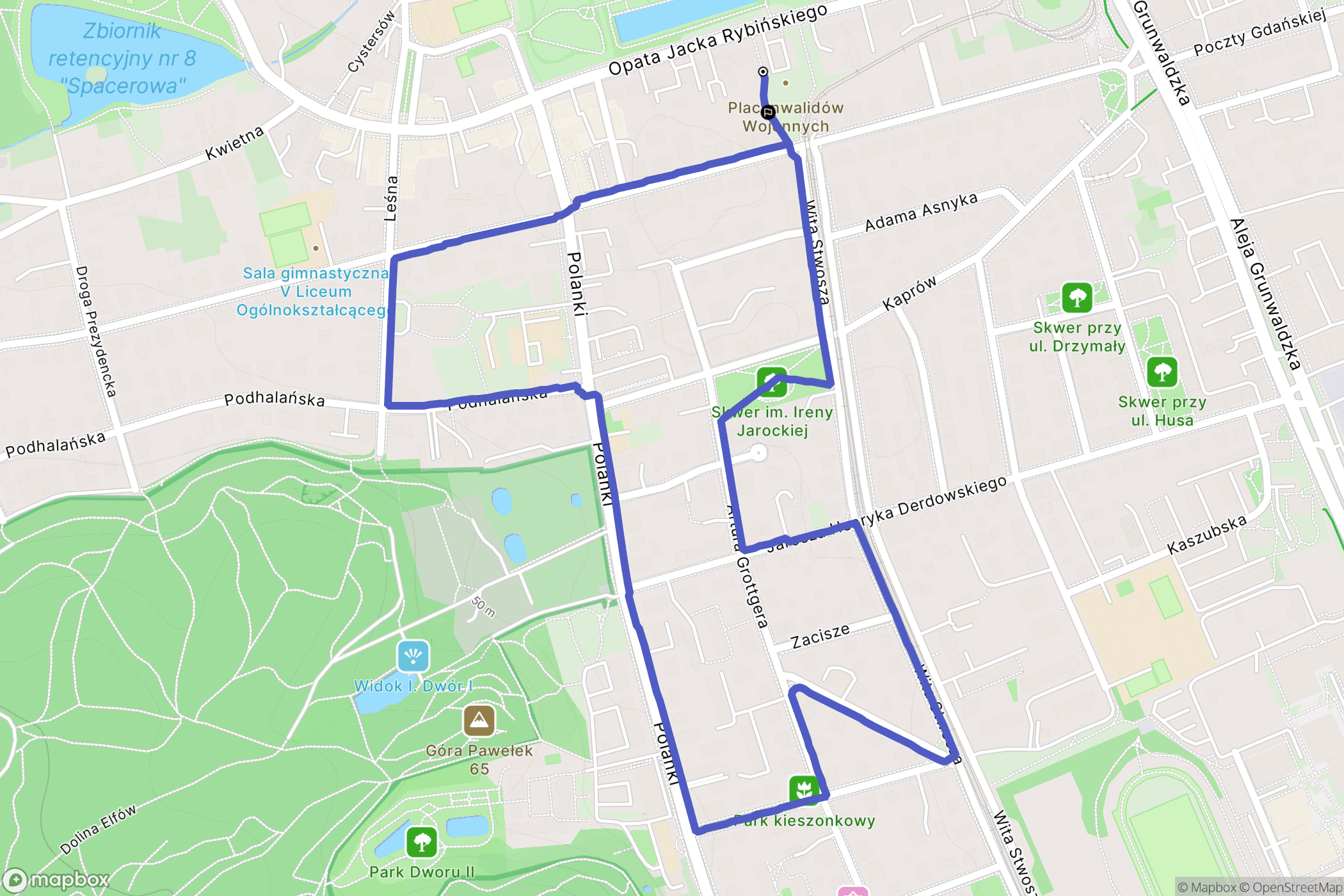 Gdańsk: mapa trasy - Poland