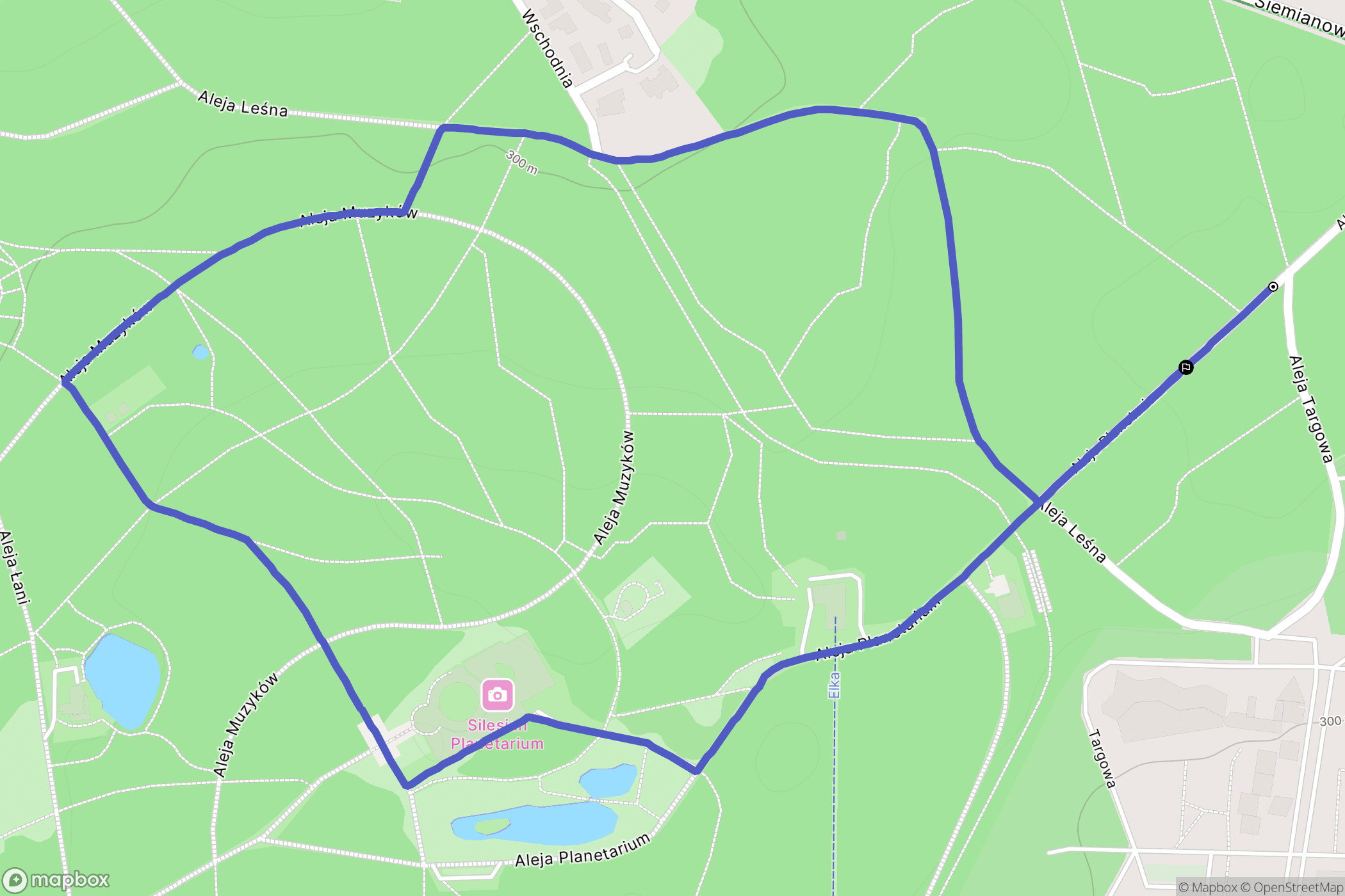 Chorzów: mapa trasy - Poland