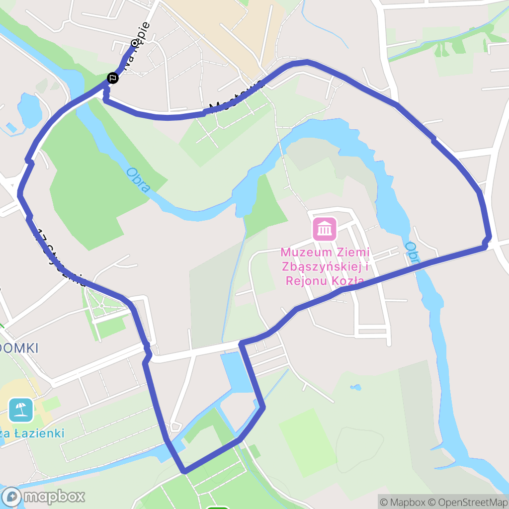 Zbąszyń: mapa trasy - Poland