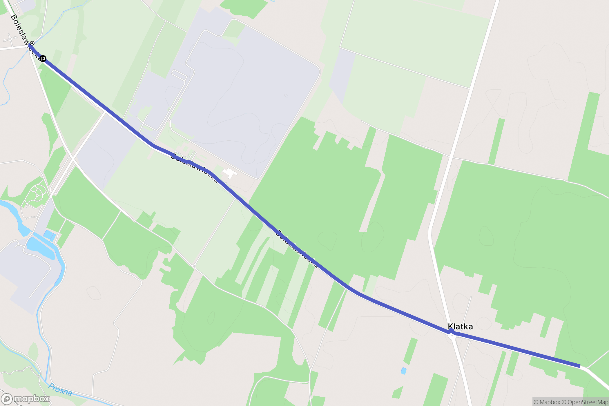 Wieruszów: mapa trasy - Poland