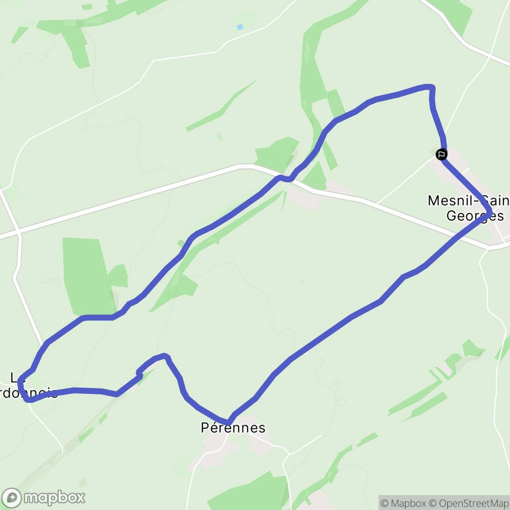 Mesnil-Saint-Georges : carte du parcours de randonnée - France