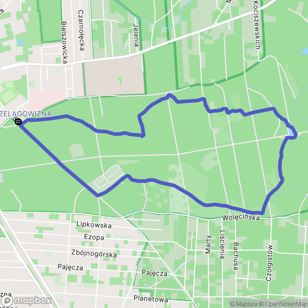 Warszawa: mapa trasy - Poland