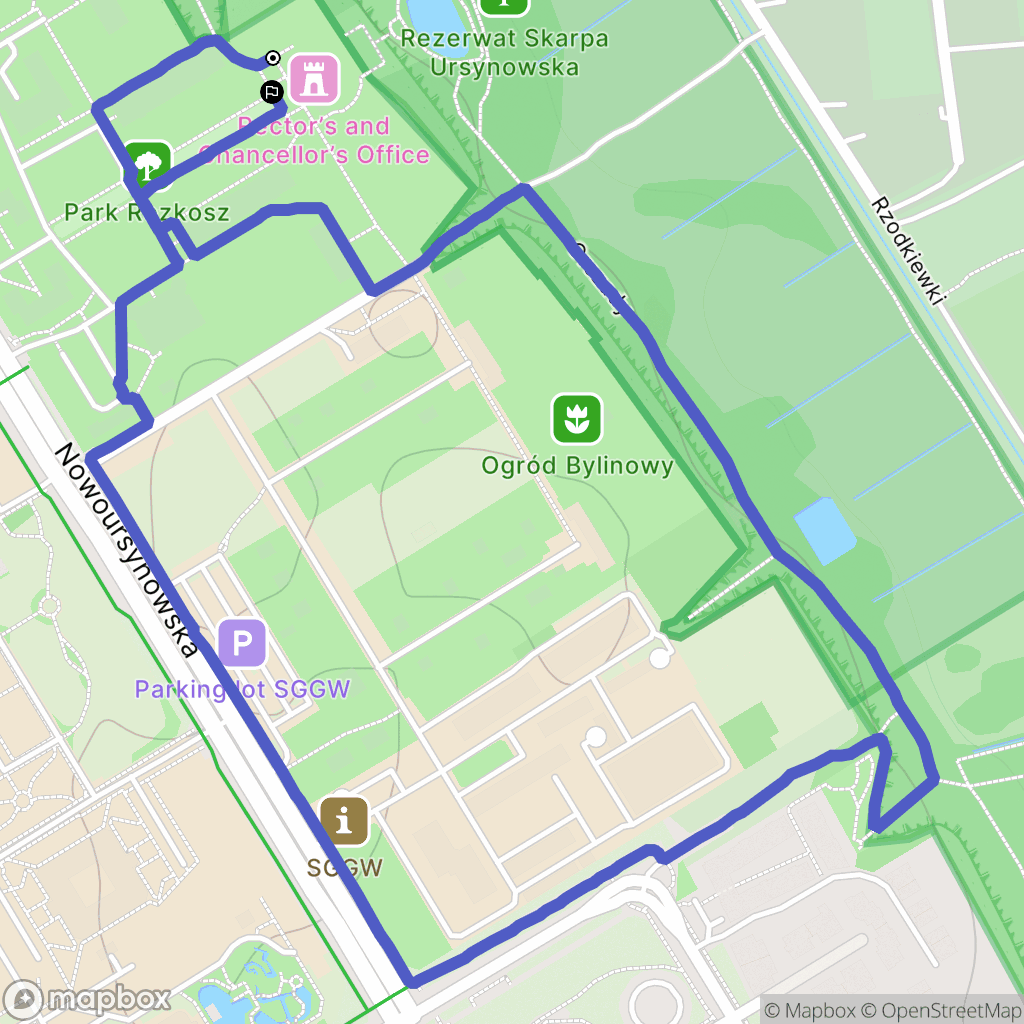 Warszawa: mapa trasy - Poland
