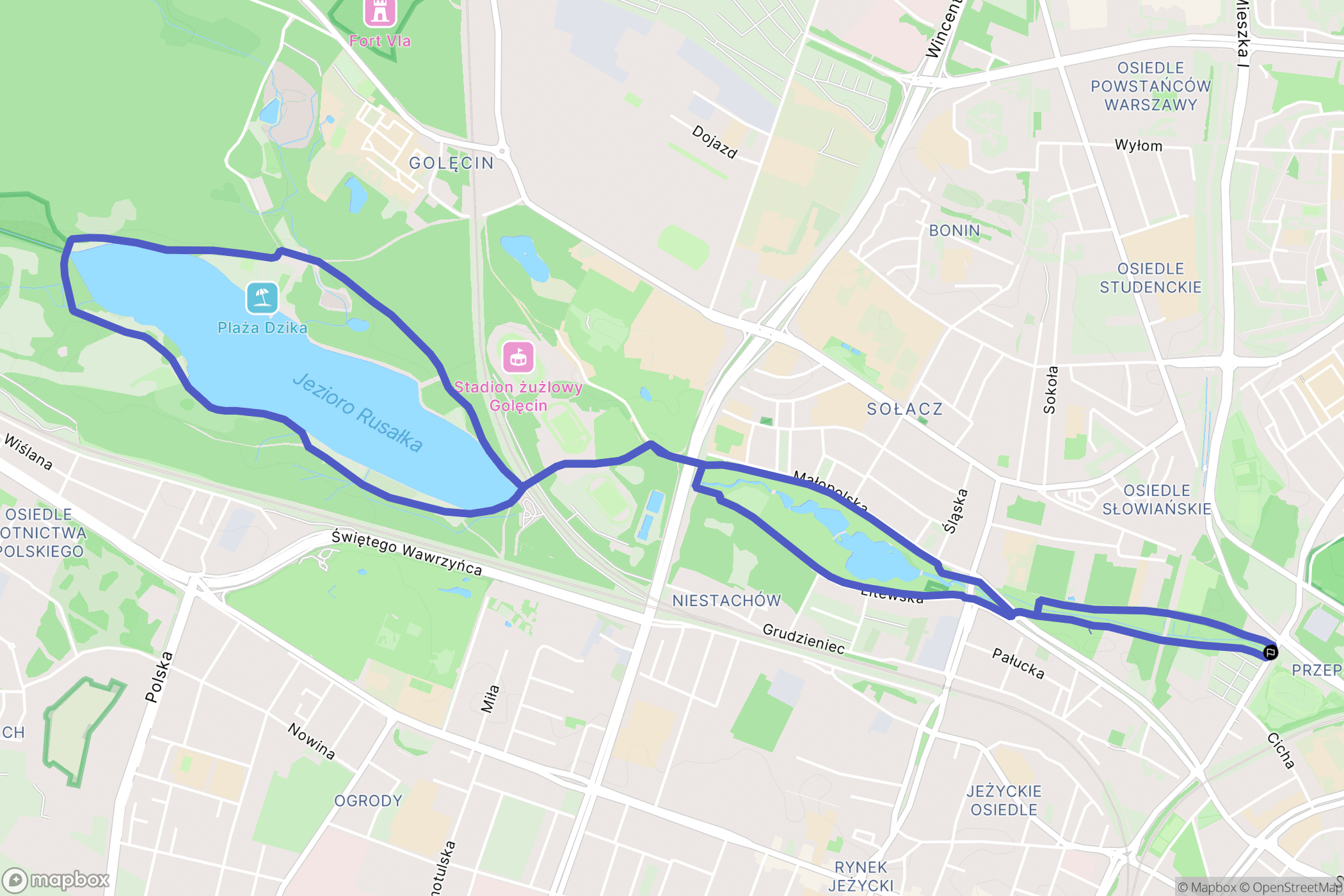 Poznań: mapa trasy - Poland