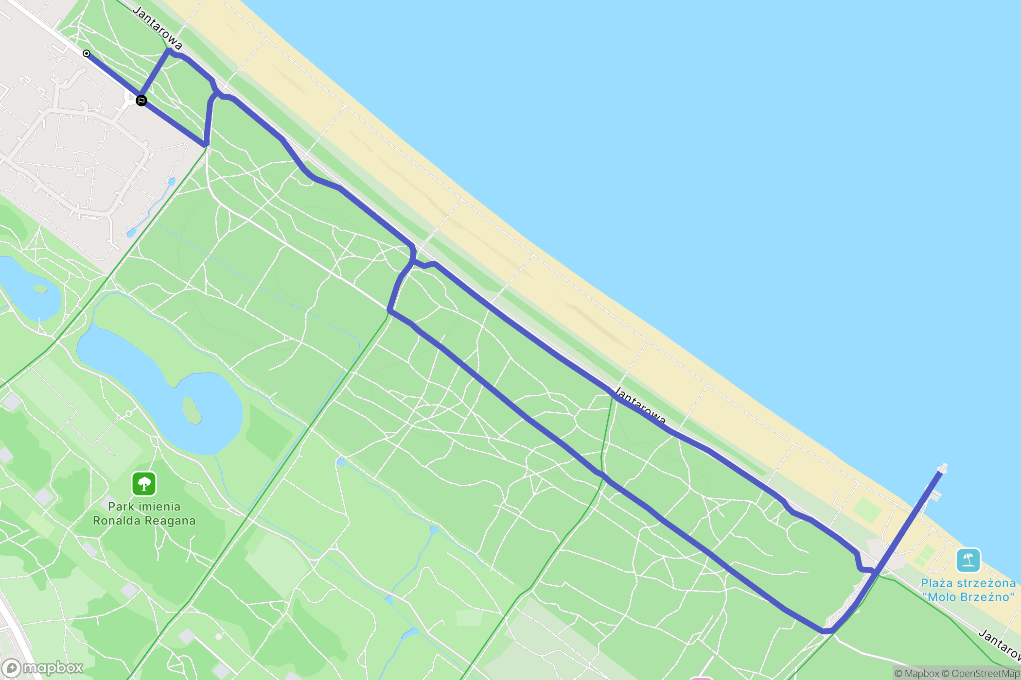 Gdańsk: mapa trasy - Poland