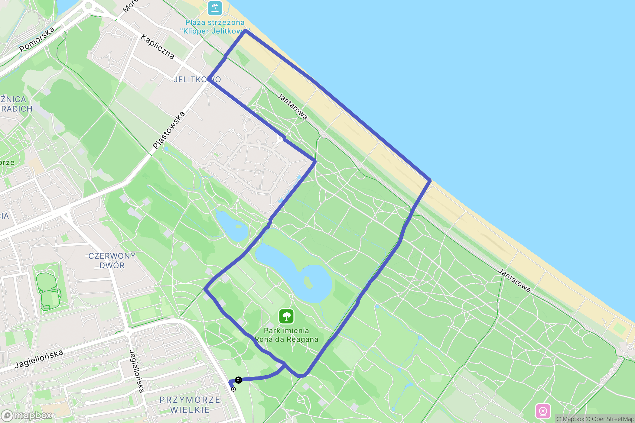 Gdańsk: mapa trasy - Poland