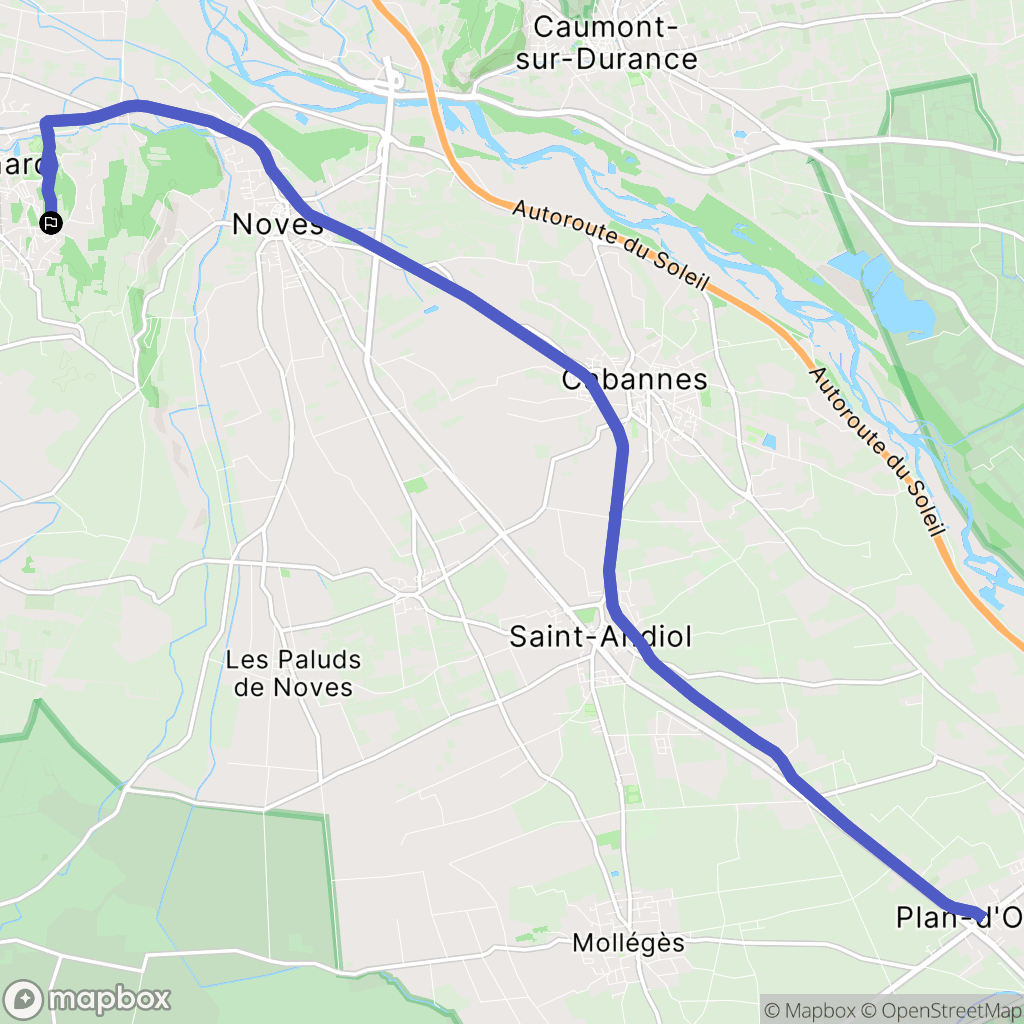 Châteaurenard : carte du parcours de randonnée - France
