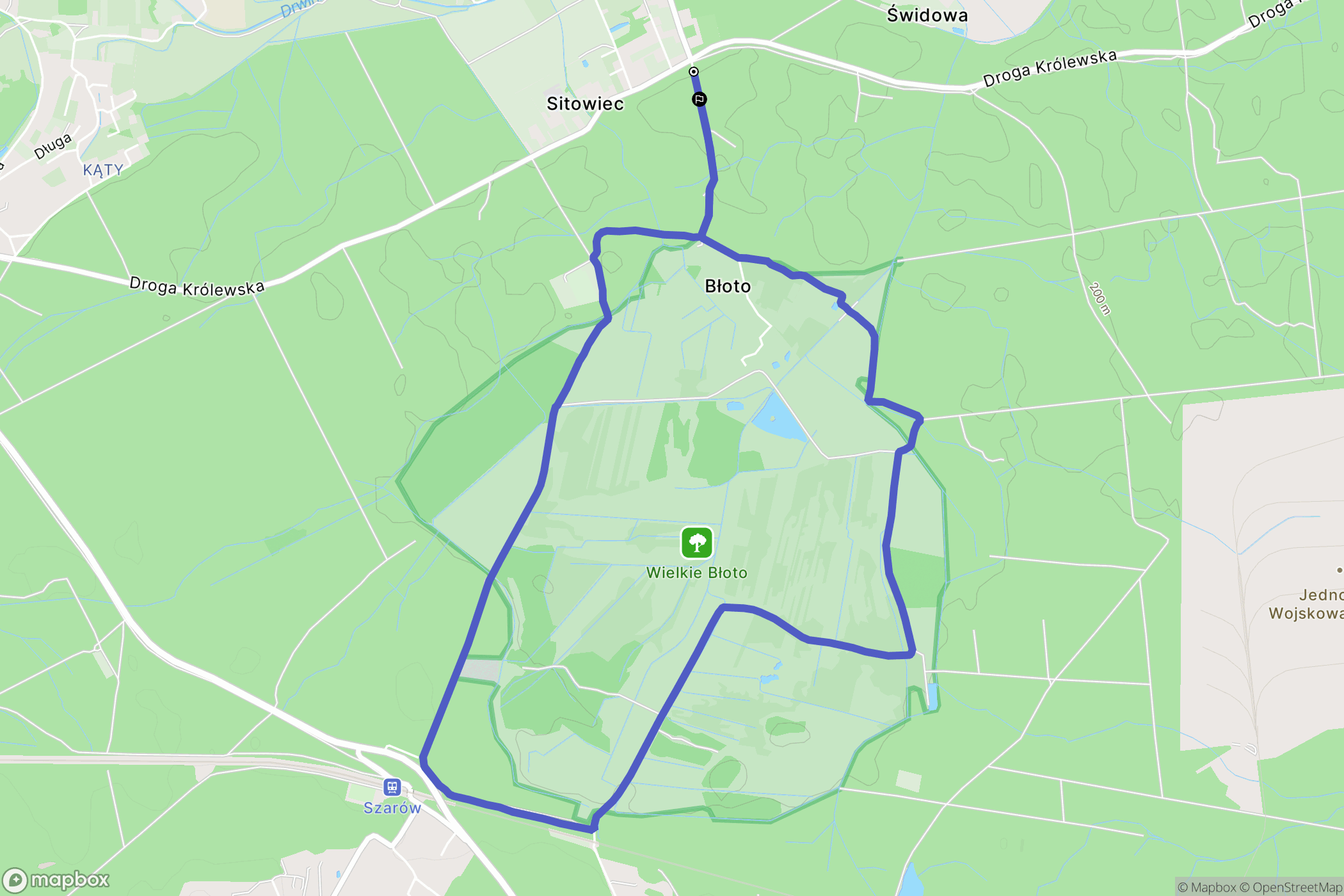 Niepołomice: mapa trasy - Poland