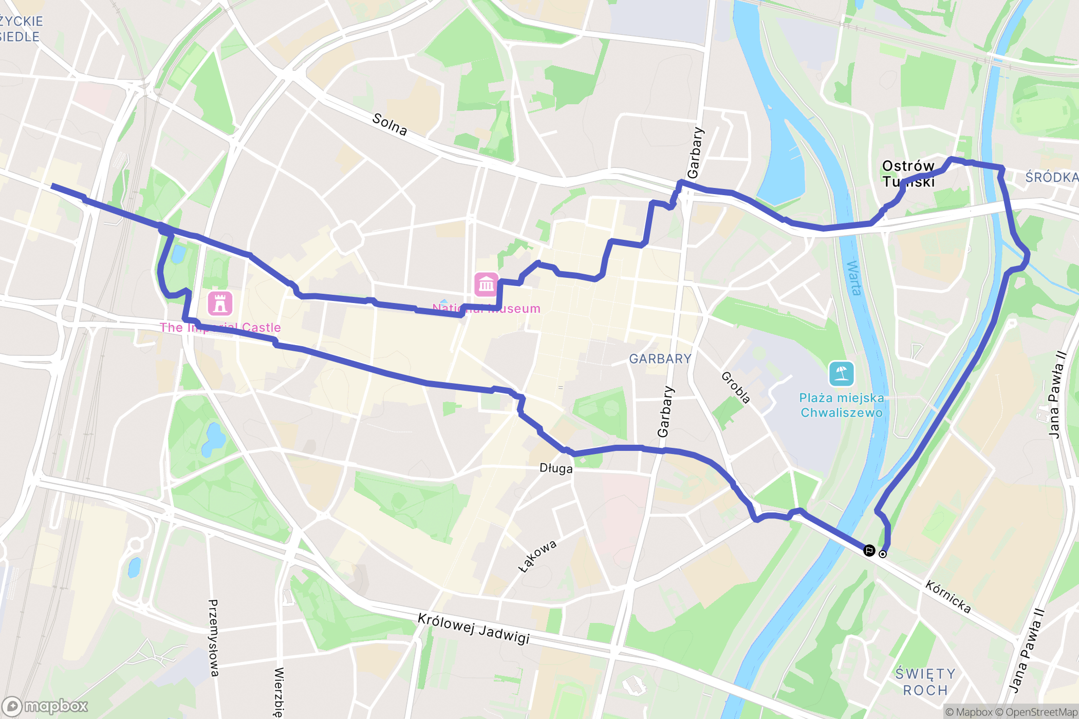 Poznań: mapa trasy - Poland