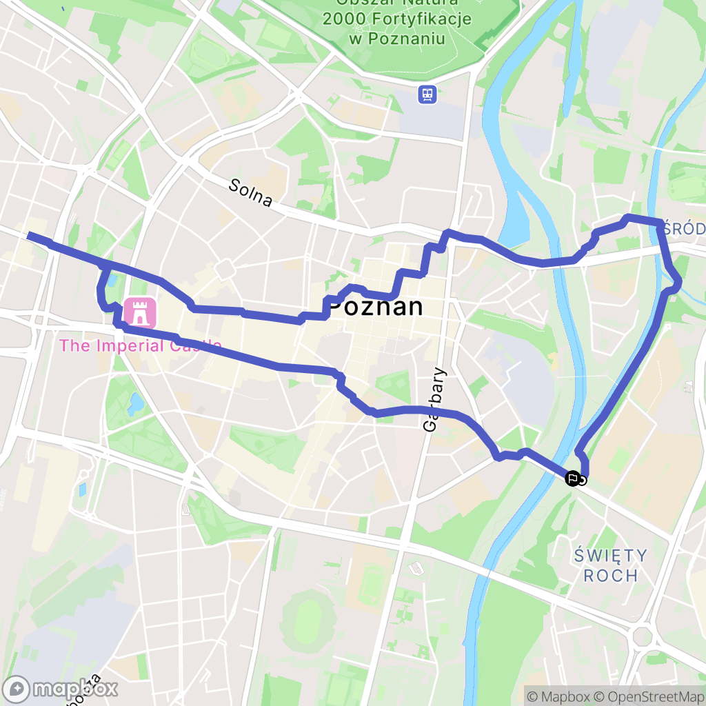 Poznań: mapa trasy - Poland