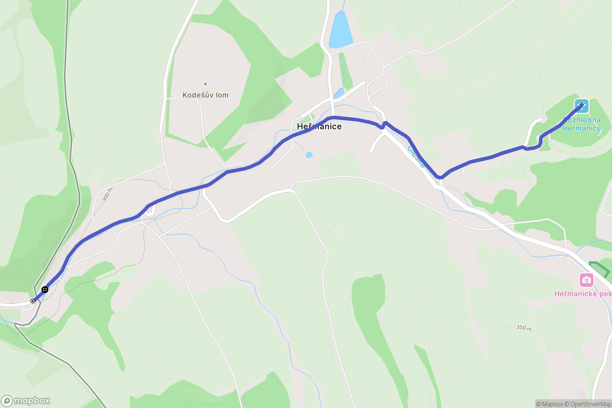 Bogatynia: mapa trasy - Poland