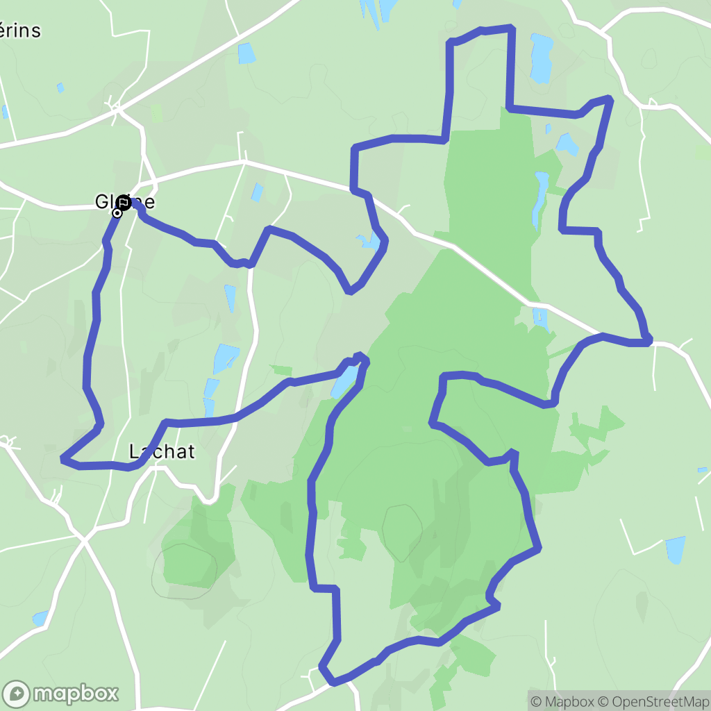Glaine-Montaigut : carte du parcours de randonnée - France
