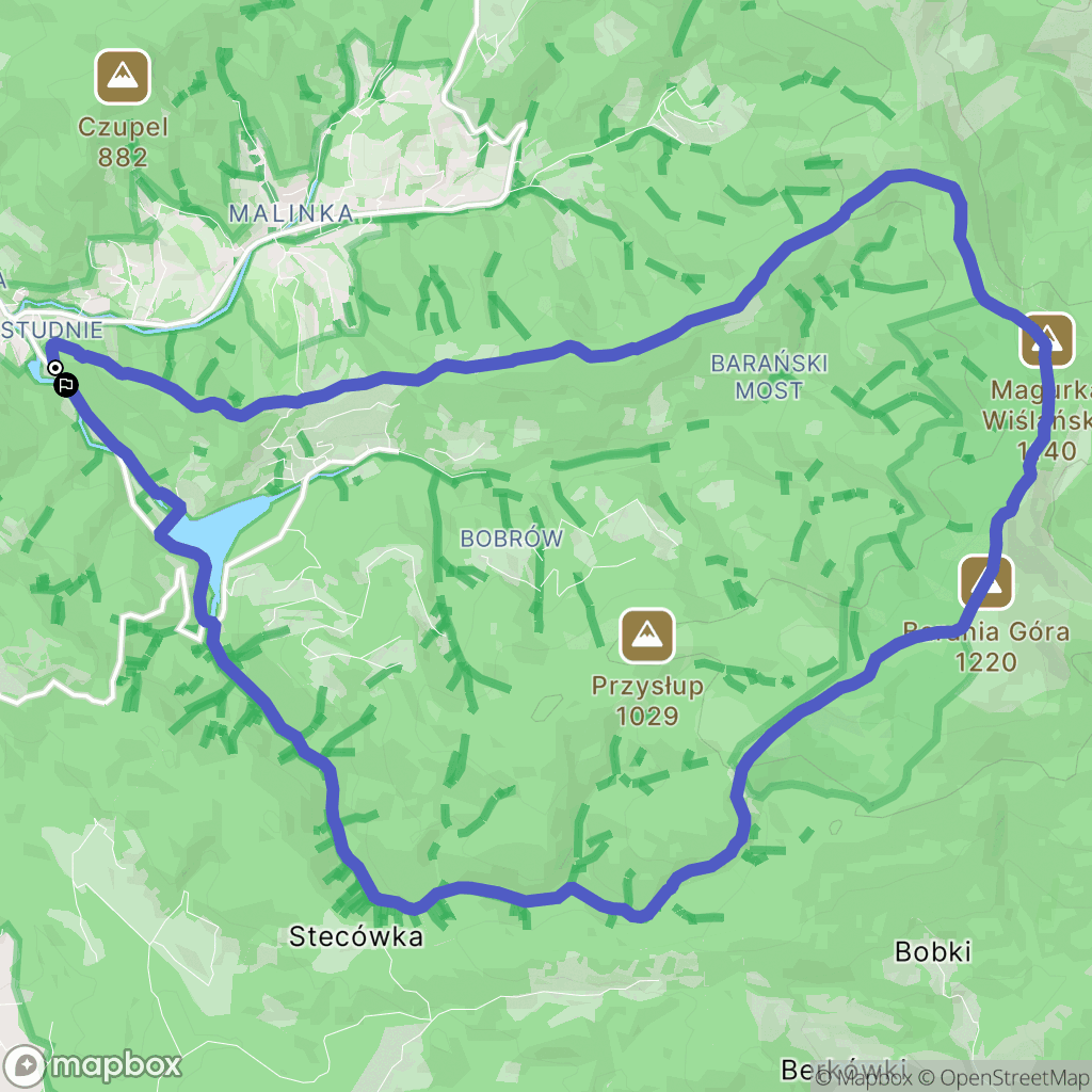 Wisła: mapa trasy - Poland
