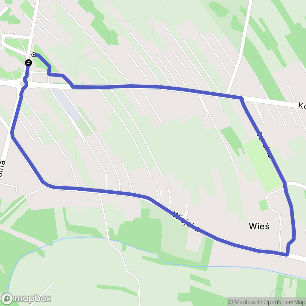 Kłaj: mapa trasy - Poland