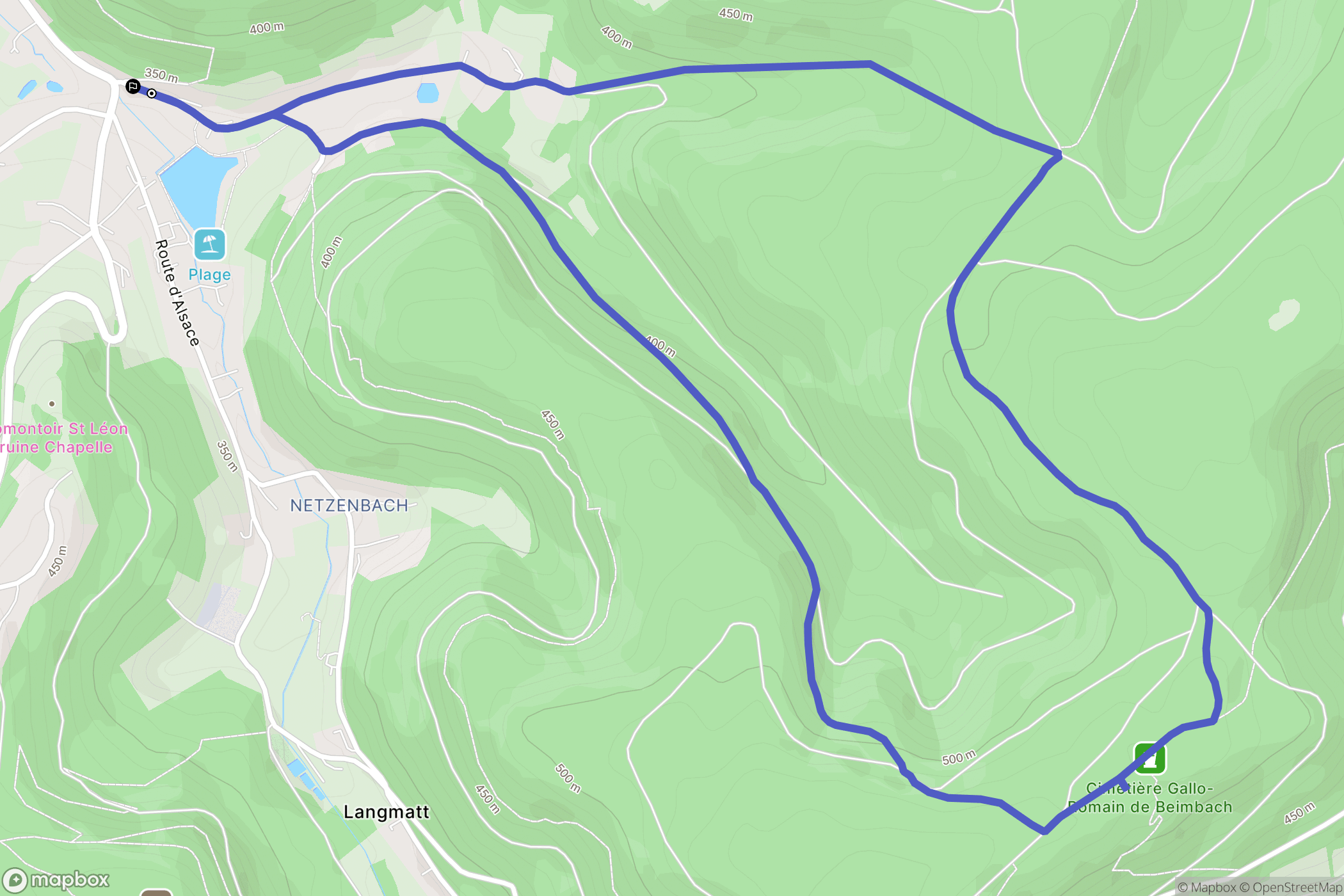 Walscheid : carte du parcours de randonnée - France