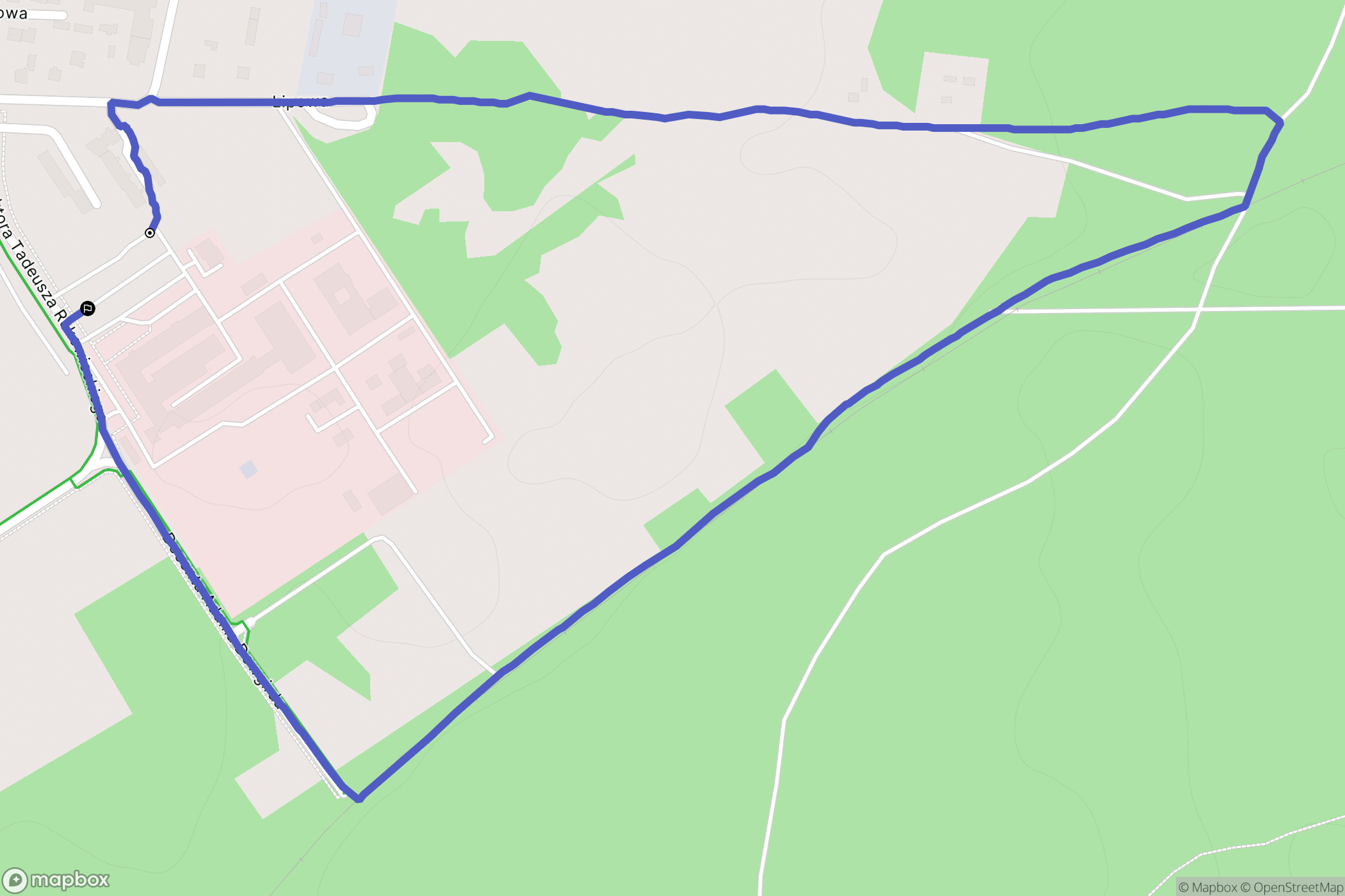 Hajnówka: mapa trasy - Poland