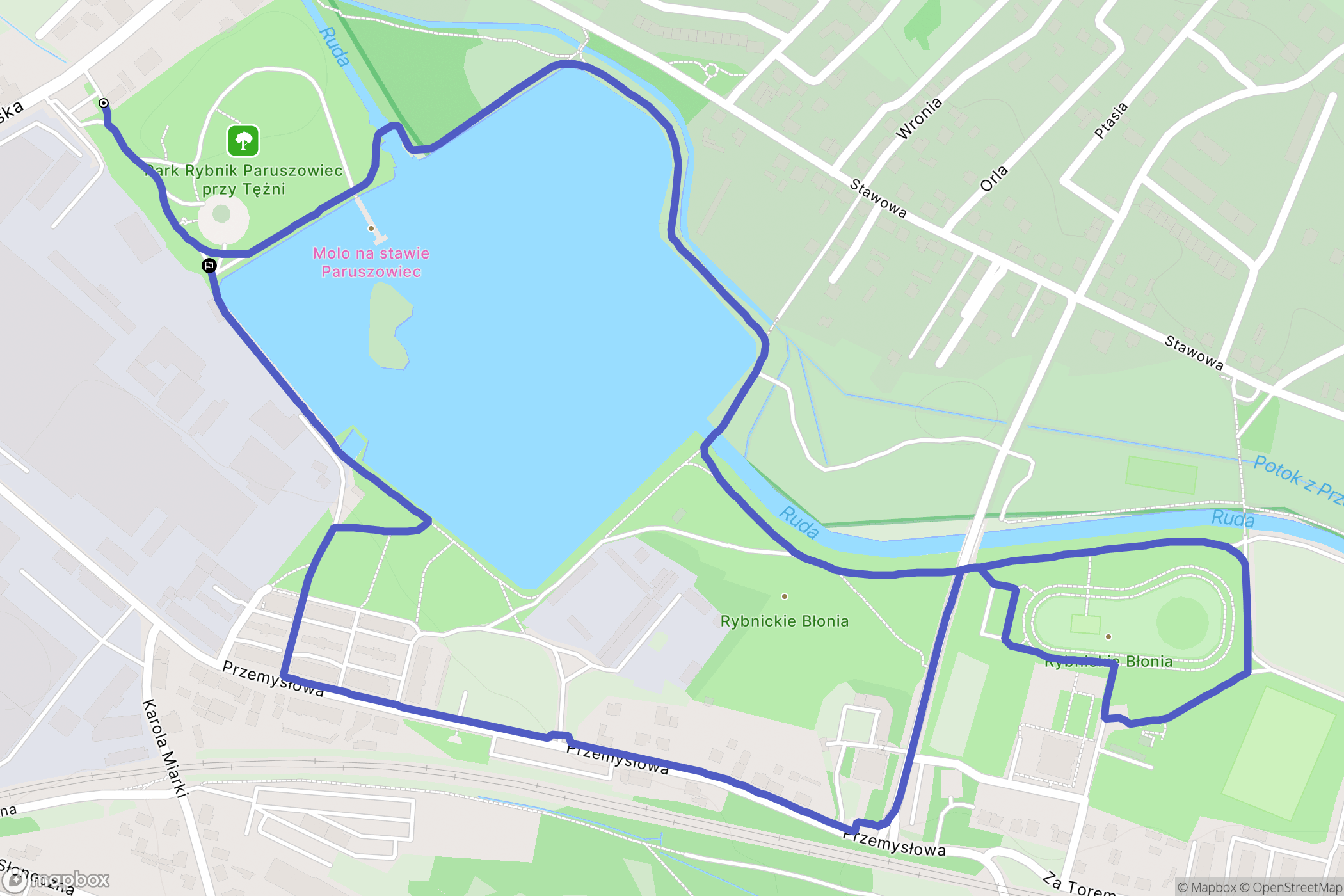 Rybnik: mapa trasy - Poland