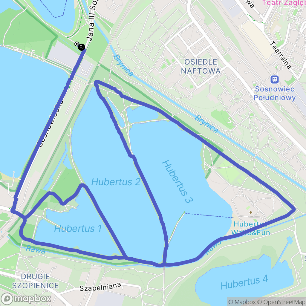 Sosnowiec: mapa trasy - Poland