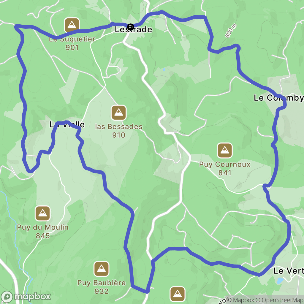 Meymac : carte du parcours de randonnée - France