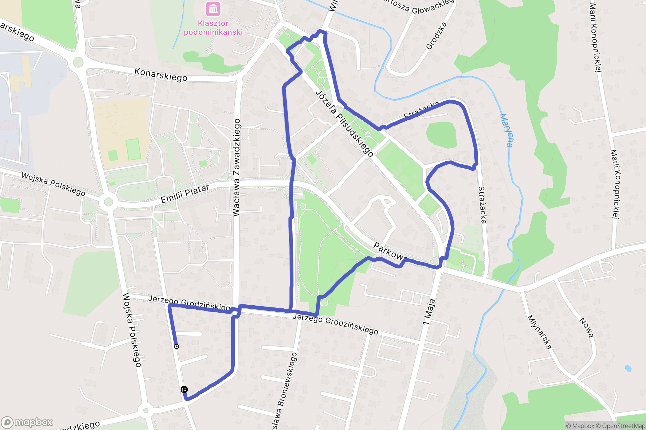 Sejny: mapa trasy - Poland