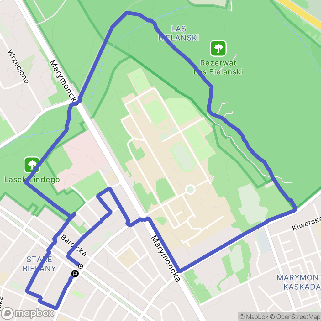 Warszawa: mapa trasy - Poland