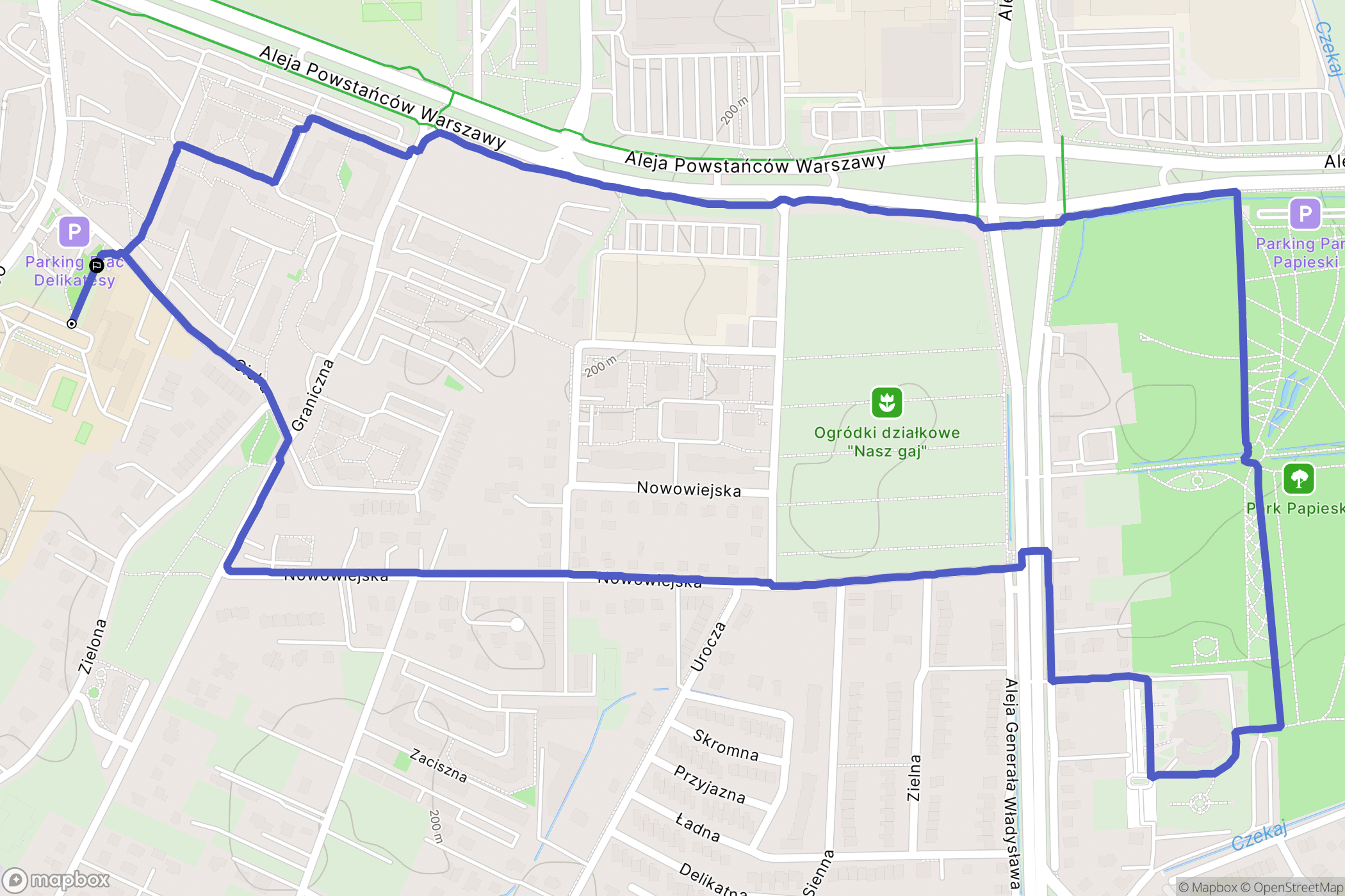 Rzeszów: mapa trasy - Poland