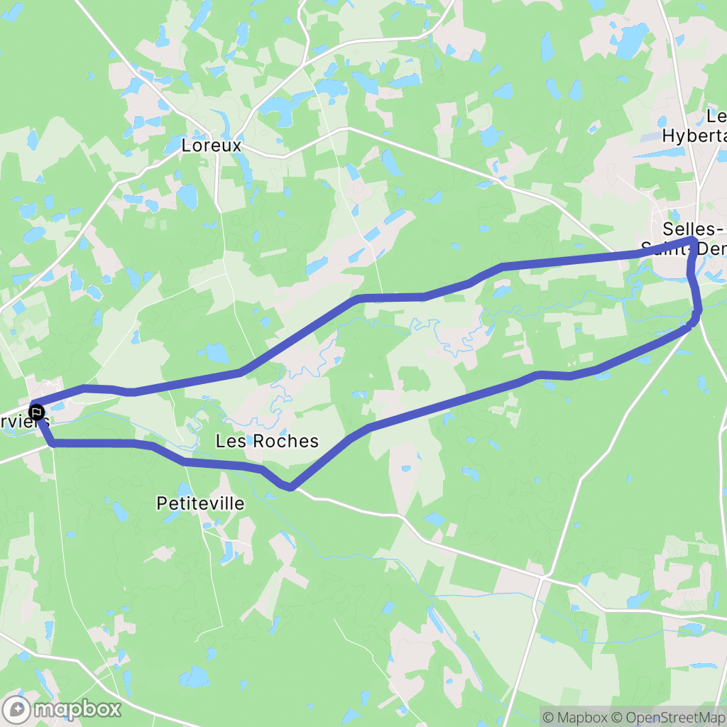 Villeherviers : carte du parcours de randonnée - France