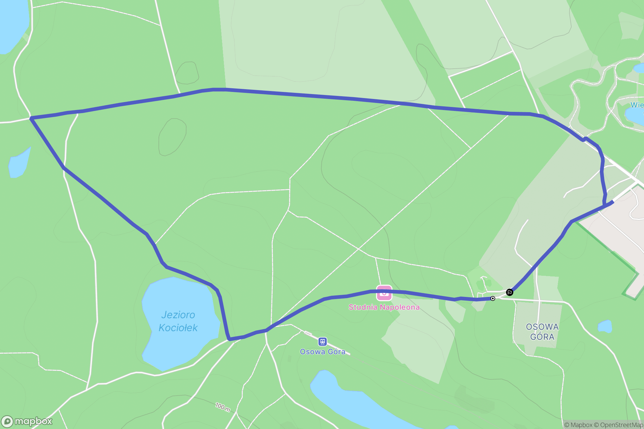 Mosina: mapa trasy - Poland