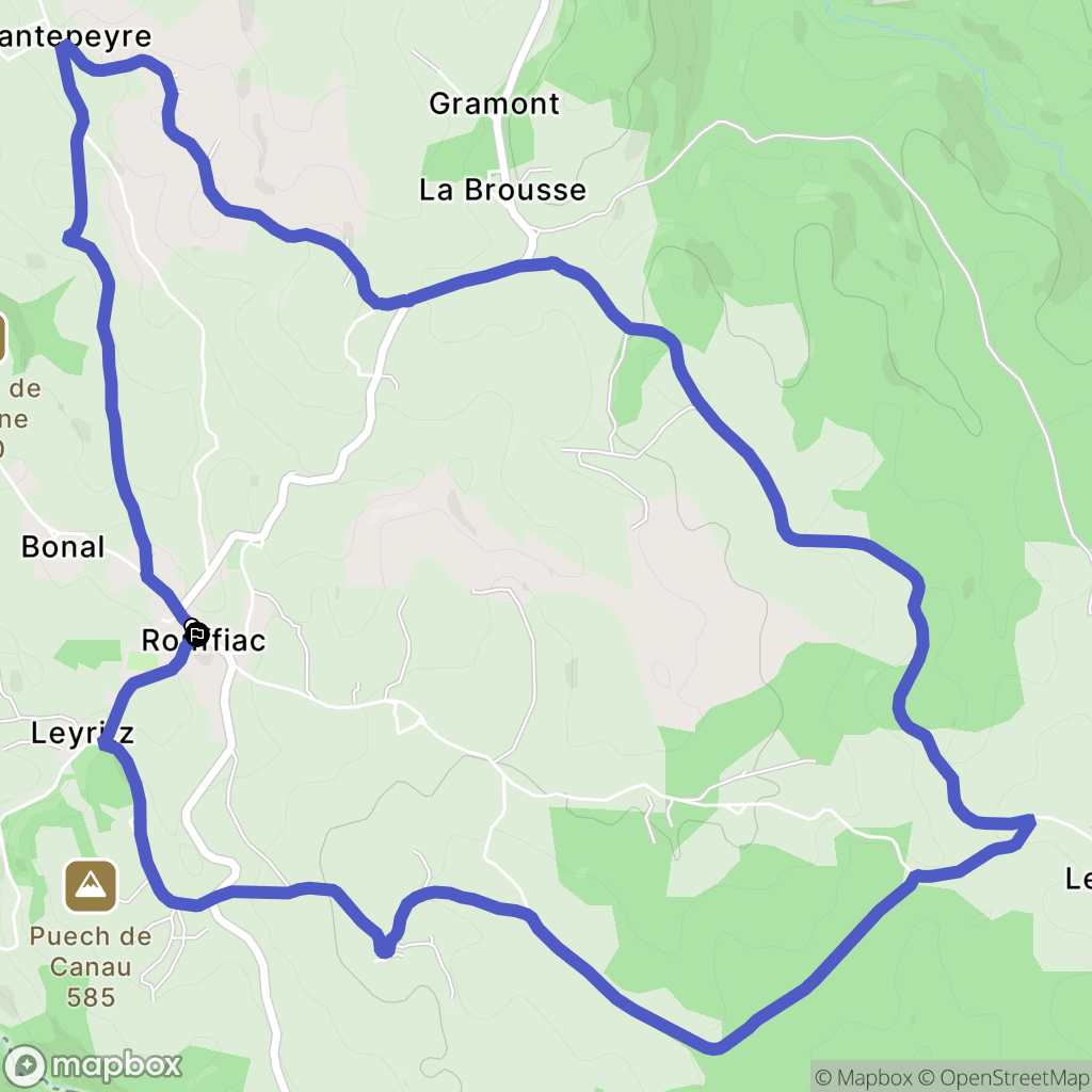 Rouffiac : carte du parcours de randonnée - France