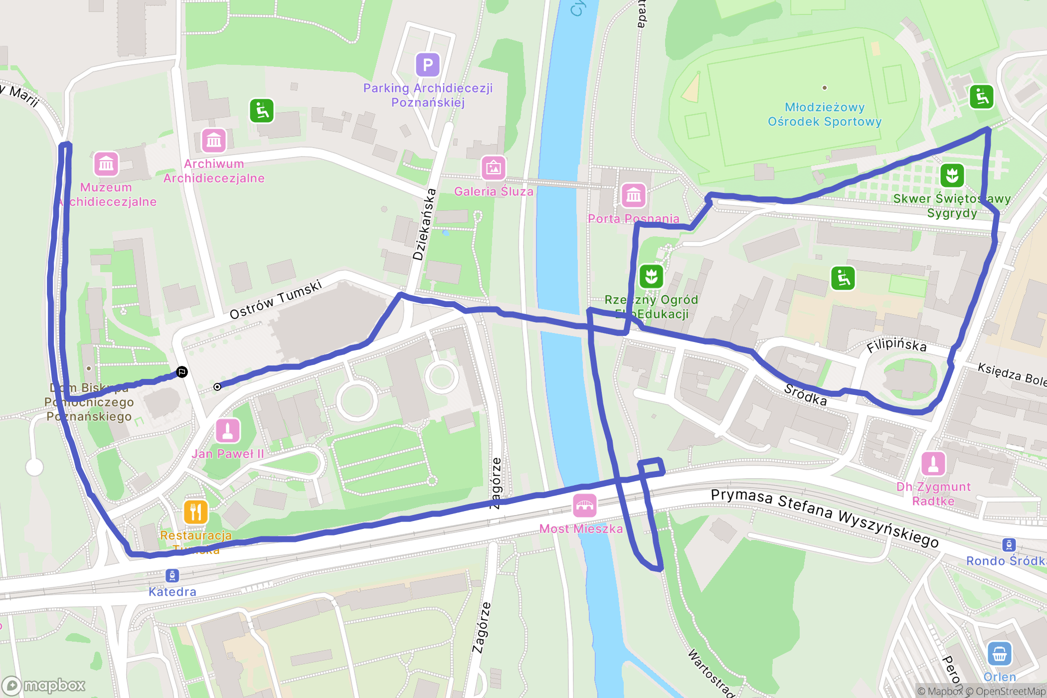 Poznań: mapa trasy - Poland