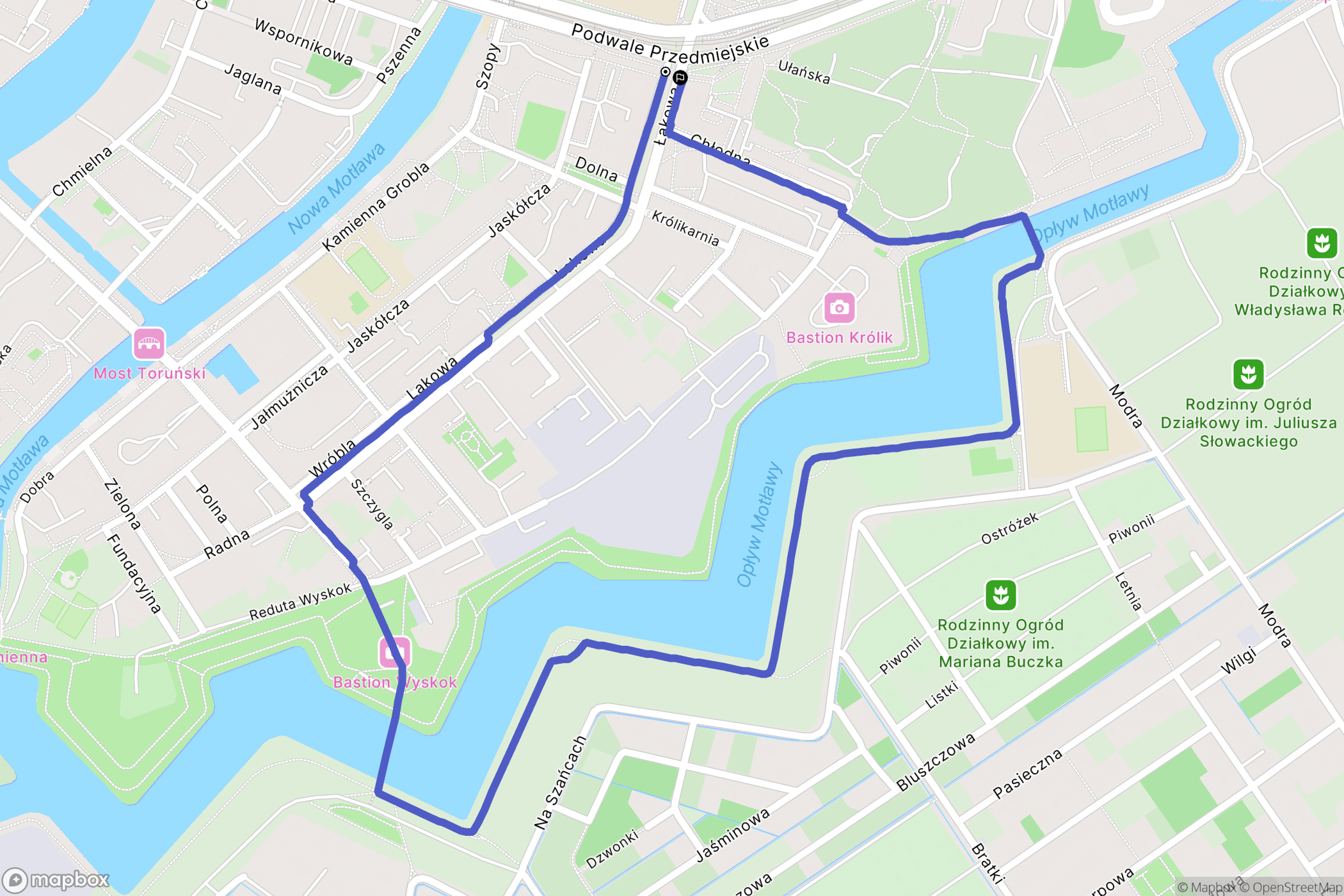 Gdańsk: mapa trasy - Poland