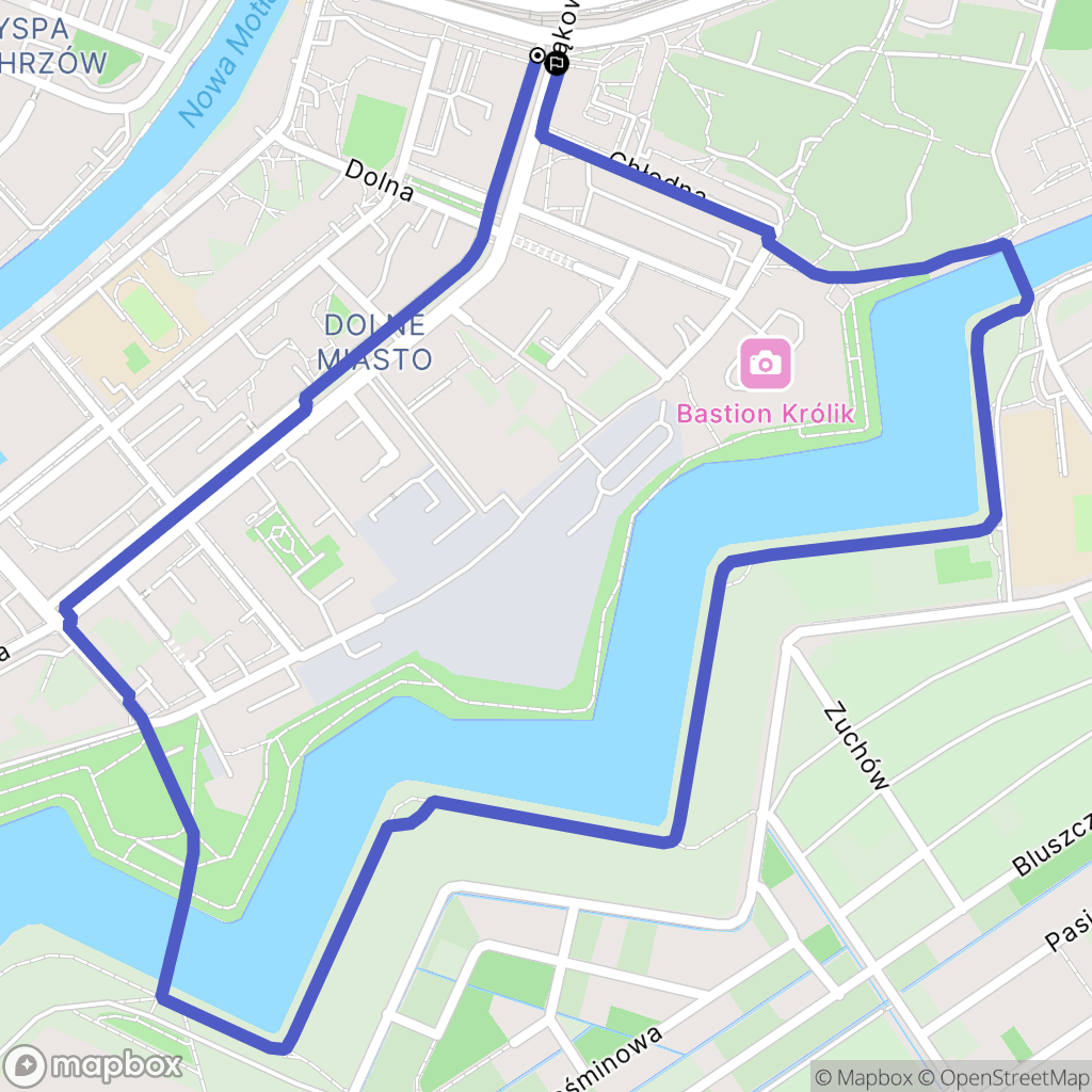Gdańsk: mapa trasy - Poland