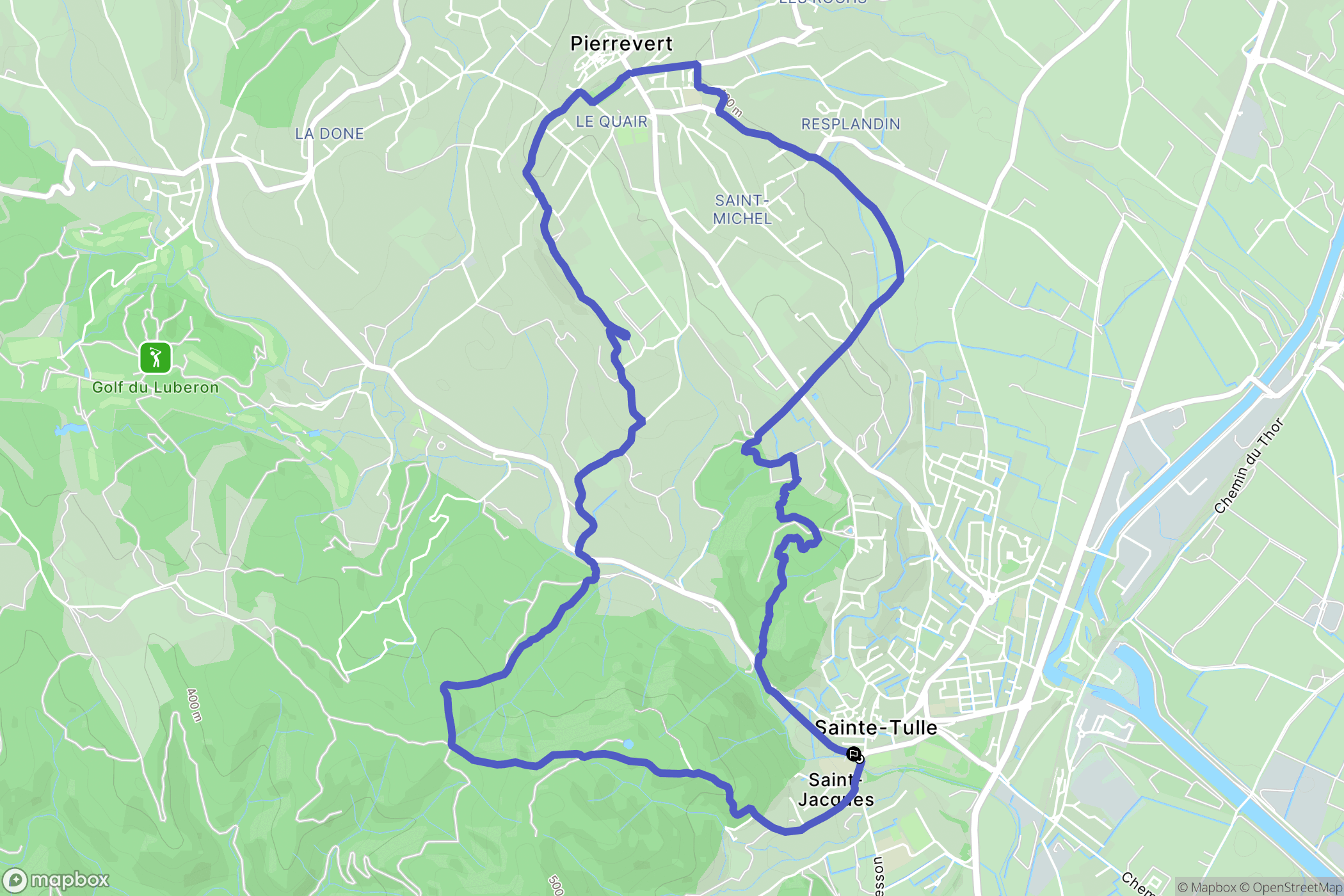 Sainte-Tulle : carte du parcours de randonnée - France