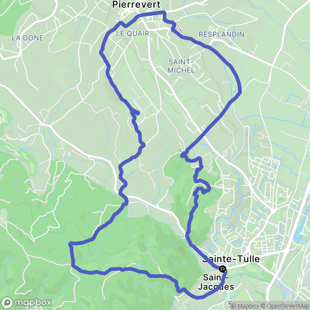 Sainte-Tulle : carte du parcours de randonnée - France