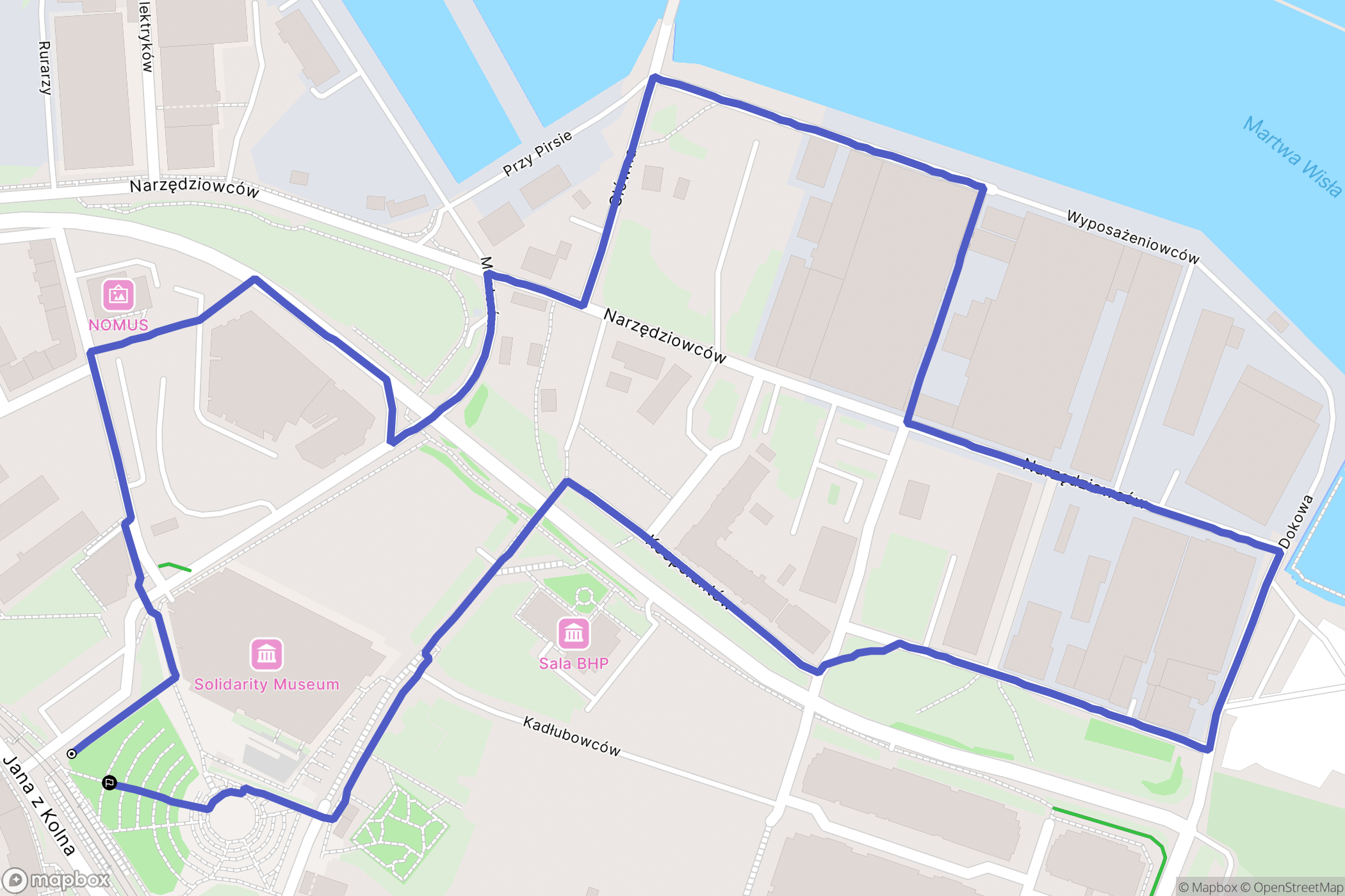 Gdańsk: mapa trasy - Poland