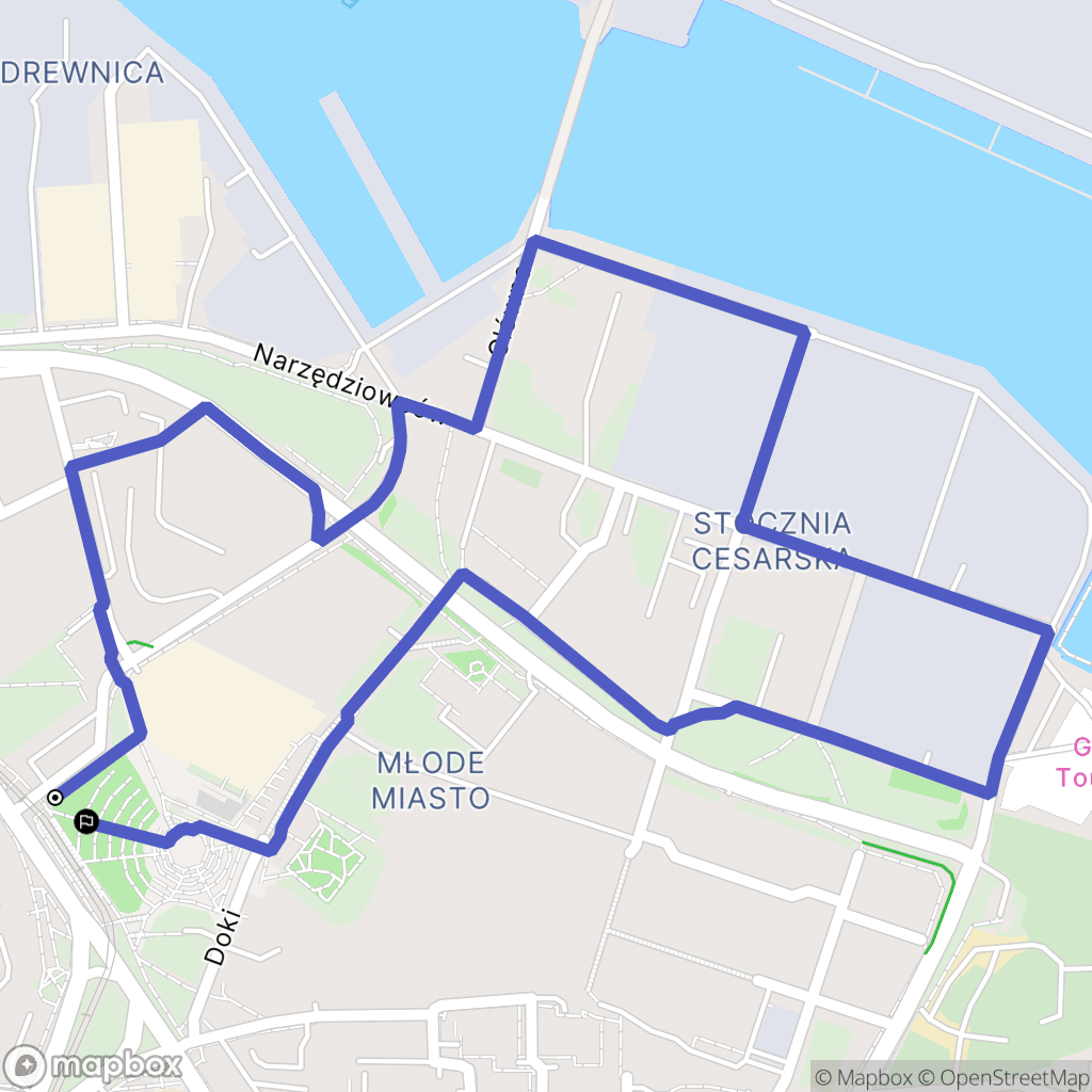 Gdańsk: mapa trasy - Poland