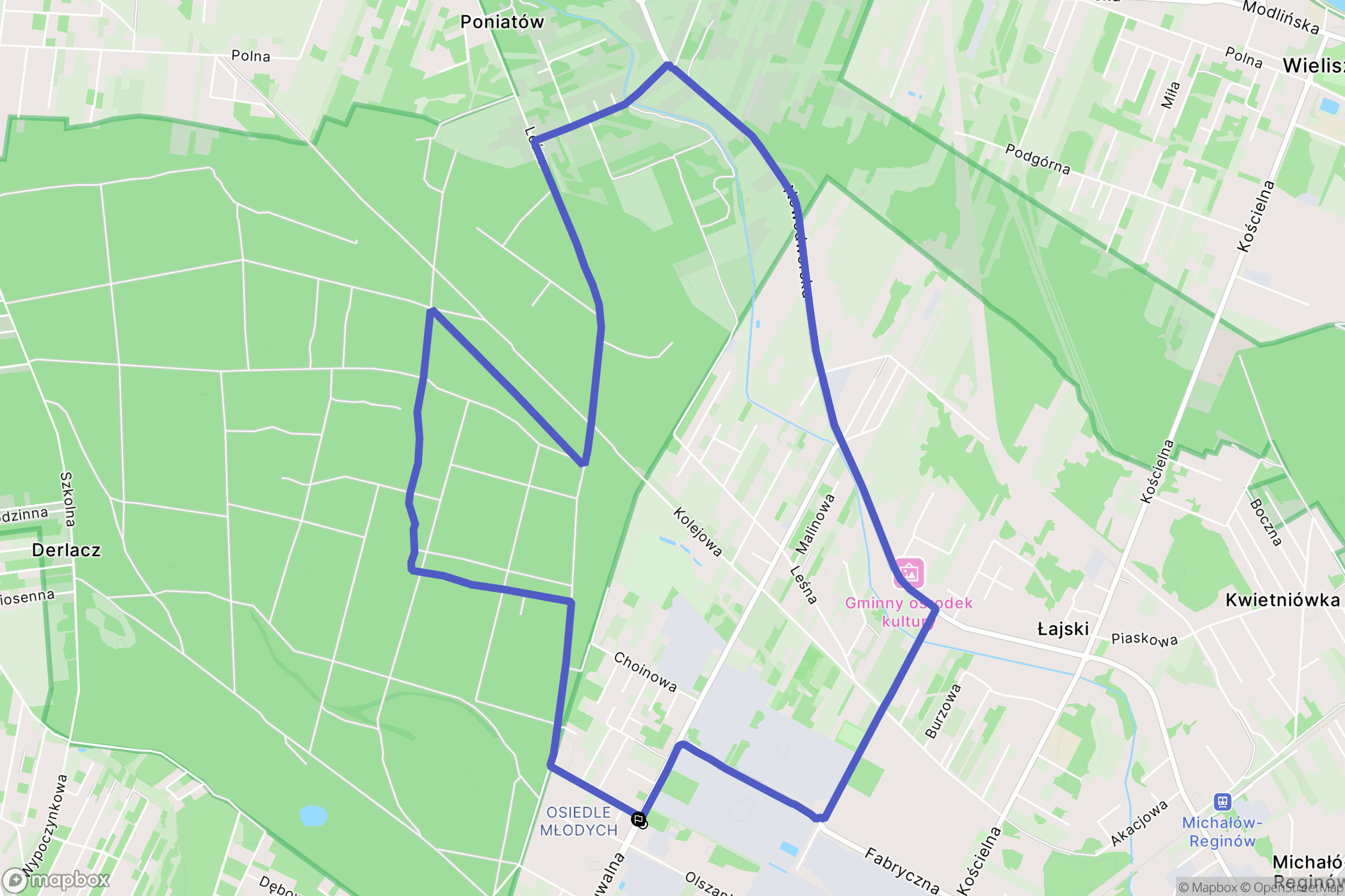 Legionowo: mapa trasy - Poland
