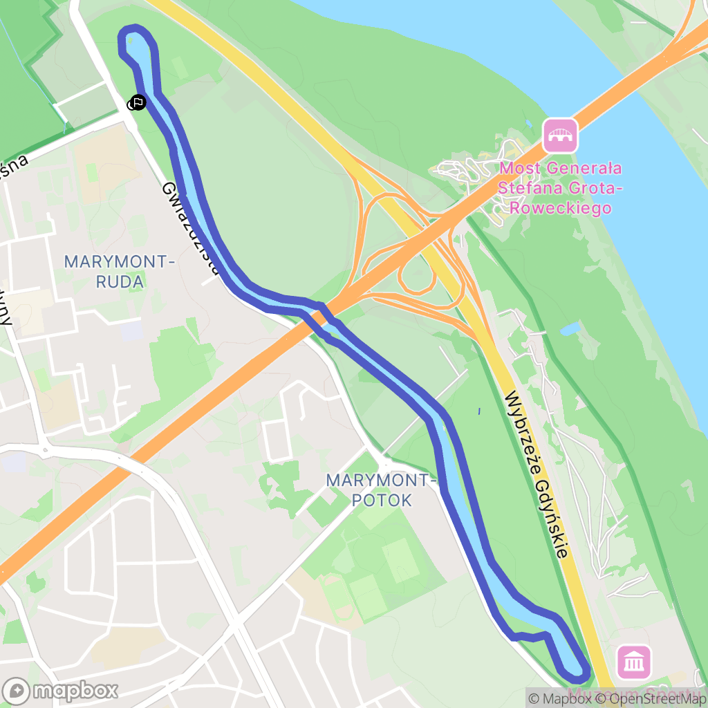 Warszawa: mapa trasy - Poland