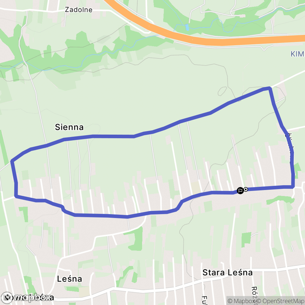 Sienna: mapa trasy - Poland